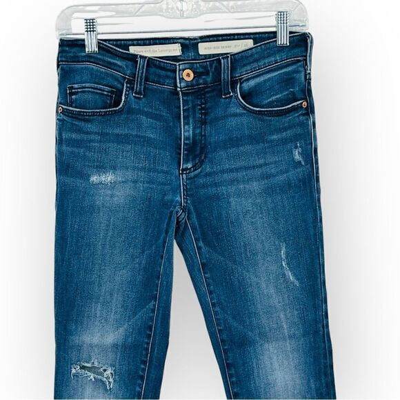Anthropologie Pilcro High-Rise Skinny Distressed Jeans in Blue Women’s Size 26 - Picture 3 of 8